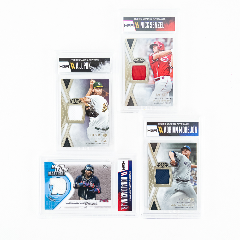 (4) Assorted 2020 & 2021 Topps MLB Relic Cards HGA