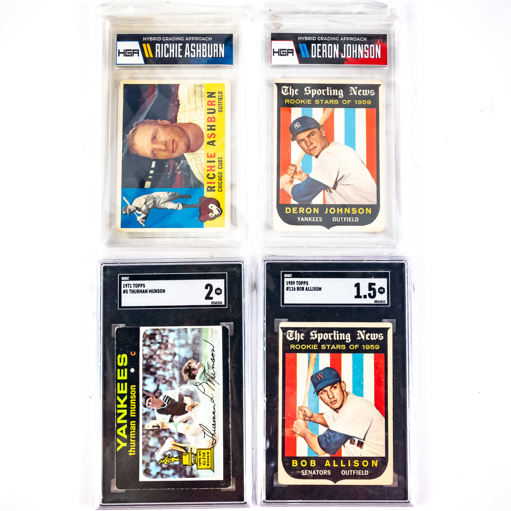 60 Topps Richie Ashburn 71 Topps Munson SGC 2 More