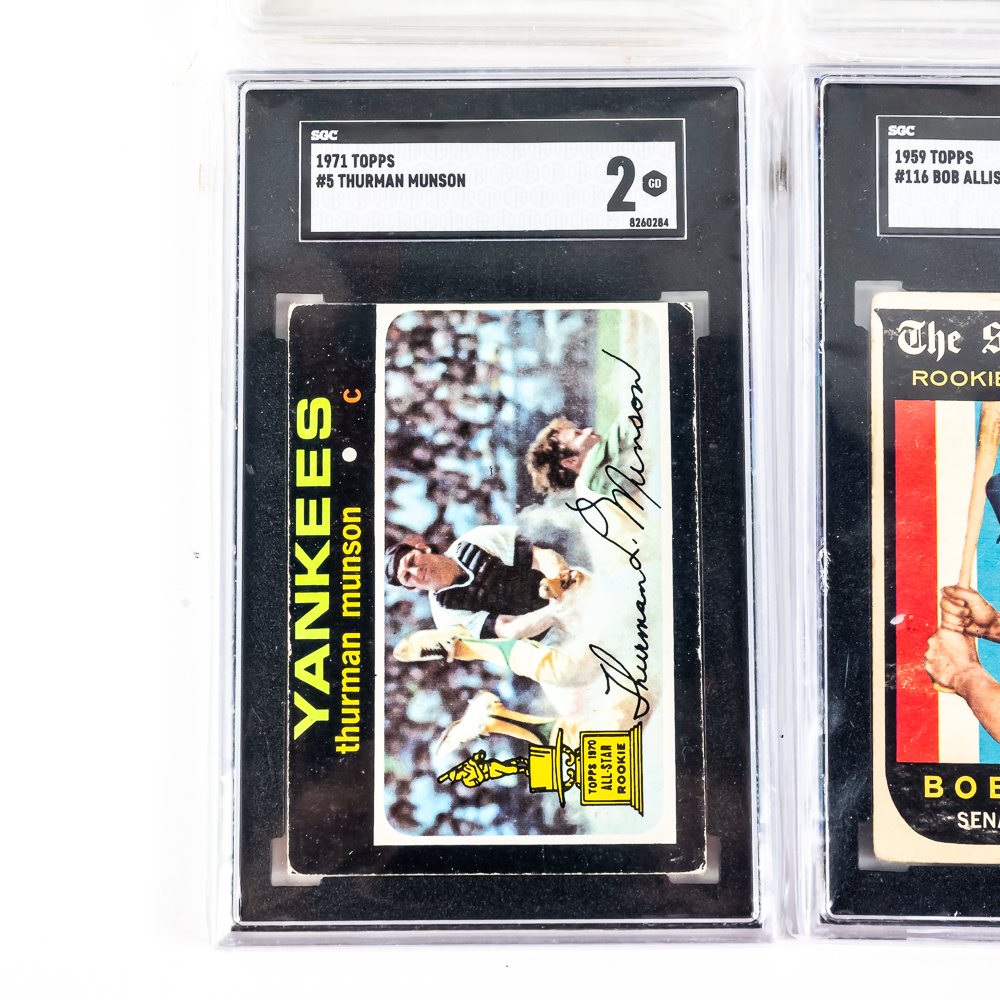 60 Topps Richie Ashburn 71 Topps Munson SGC 2 More