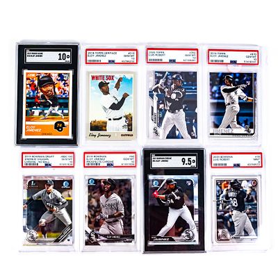 Eloy Jimenez & Luis Robert Slabbed Assortment. Assortment includes 2019 Topps Heritage Eloy 