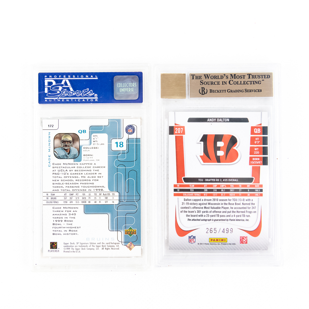 2011 Andy Dalton /499 AUTO RC BK 9.5 Weinke AUTO +