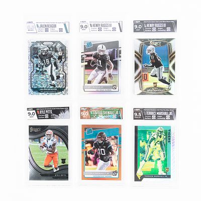 NFL Slabbed Card Assortment Reagor Marshall Pitts+. Featuring 2021 Panini Chronicles Draft Picks 