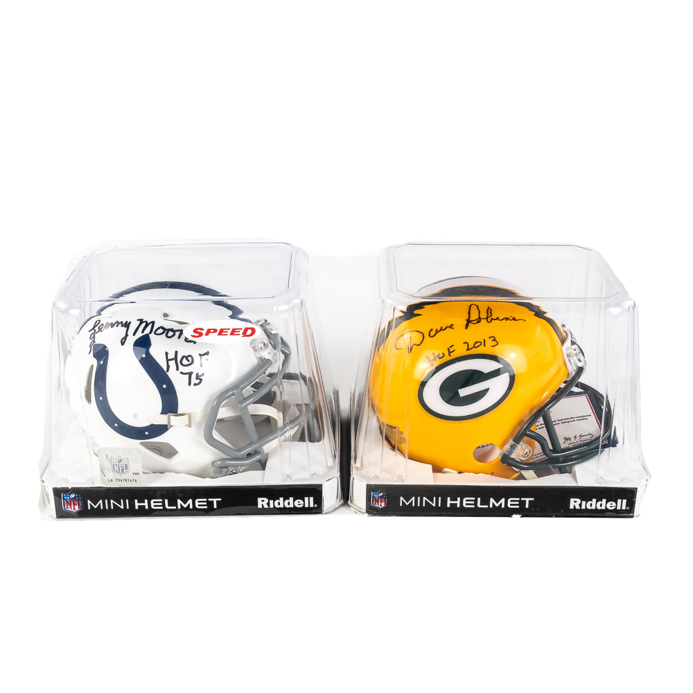 Lenny Moore & Dave Robinson AUTO Mini Helmets