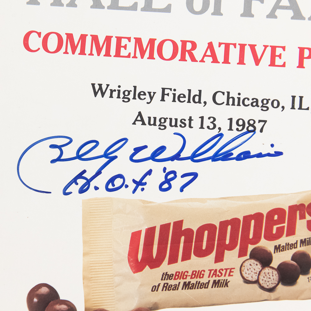 Billy Williams Autographed HOF Candy Print Beckett