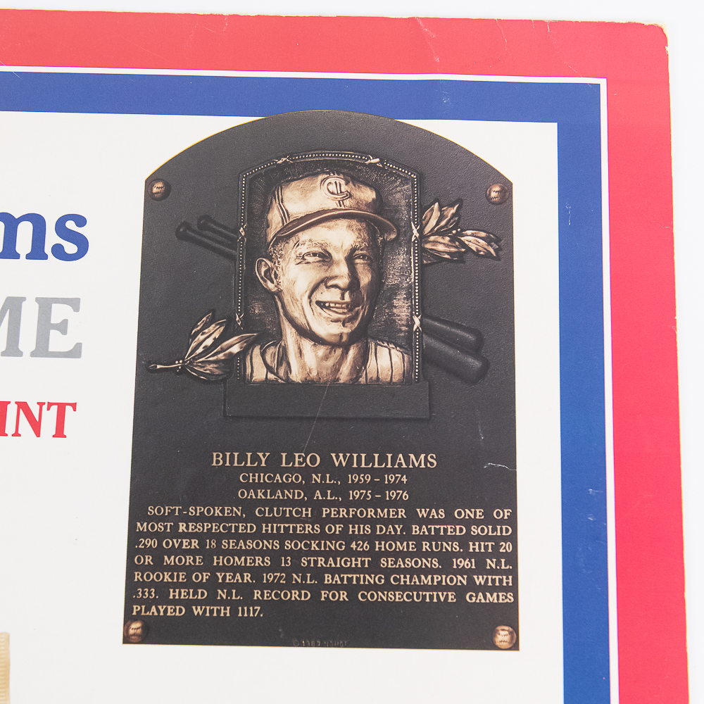 Billy Williams Autographed HOF Candy Print Beckett