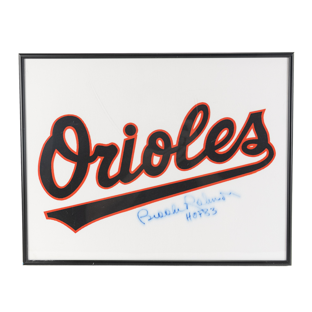 Brooks Robinson Autographed Framed Mini Jersey COA