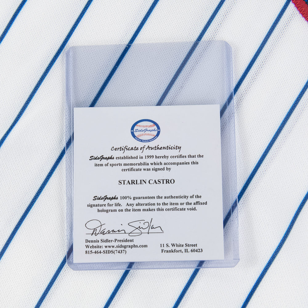 Starlin Castro Autographed Chicago Cub Jersey wCOA