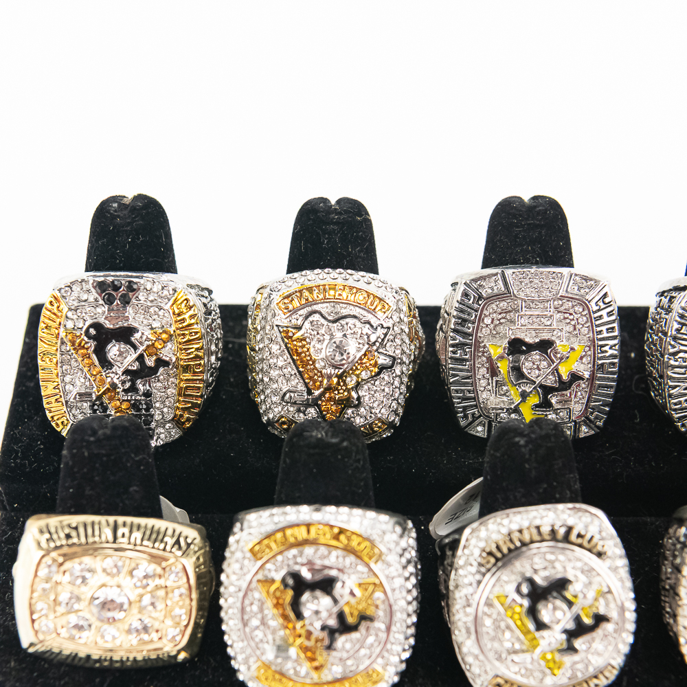 (12) Bruins & Penguins NHL Championship Rings