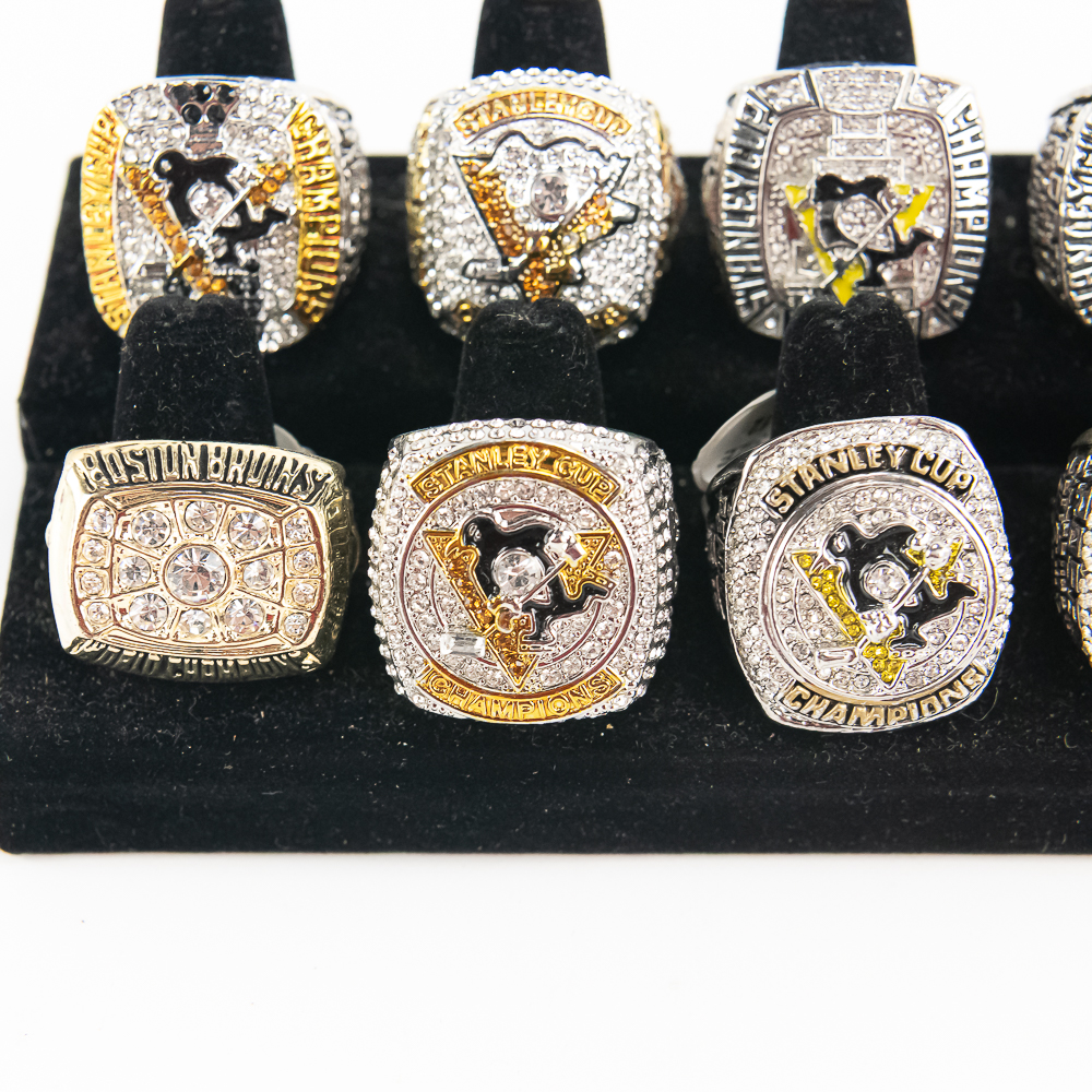 (12) Bruins & Penguins NHL Championship Rings