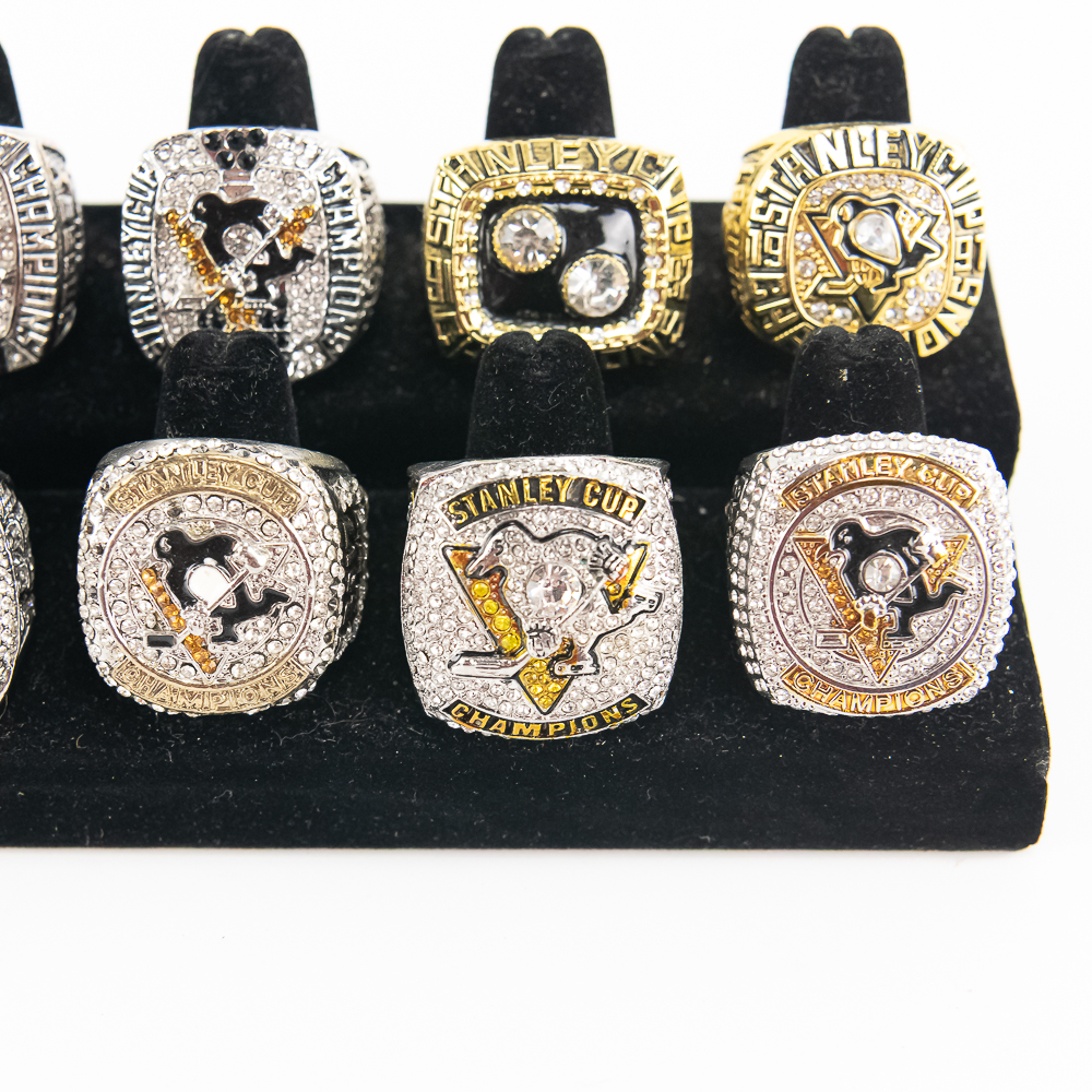 (12) Bruins & Penguins NHL Championship Rings