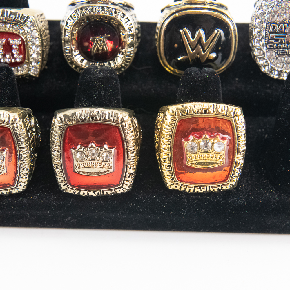 (10)Assorted NASCAR WWE & Ali Championship Rings