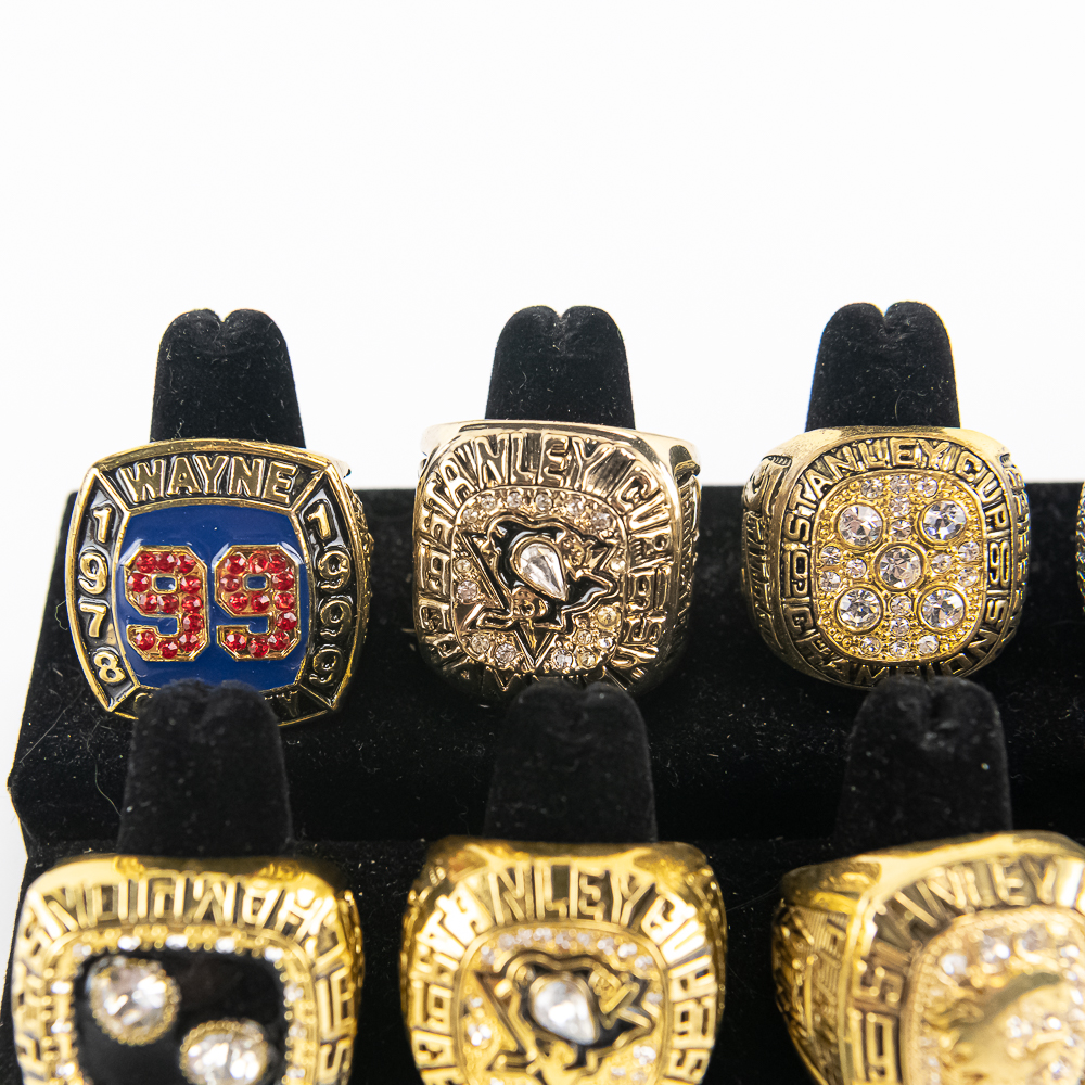 12 Gretzky Flames Penguins NHL Championship Rings