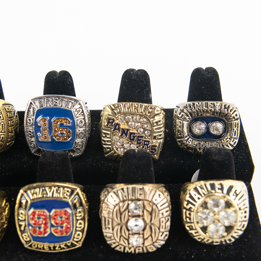 12 Gretzky Flames Penguins NHL Championship Rings