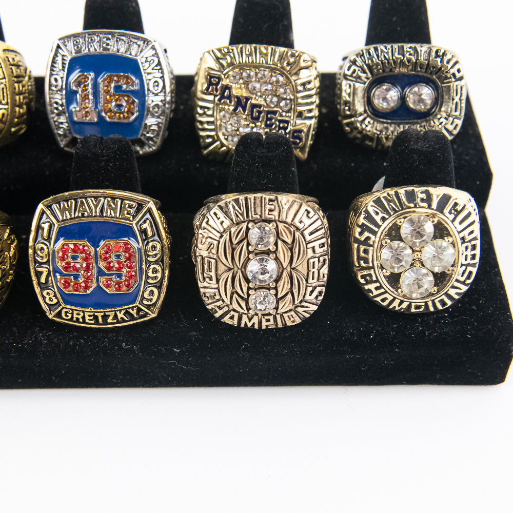 12 Gretzky Flames Penguins NHL Championship Rings