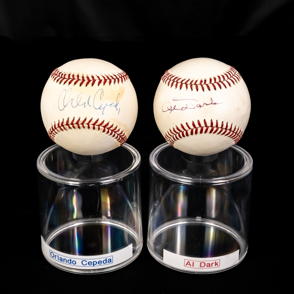 Orlando Cepeda & Al Dark Autographed Baseballs
