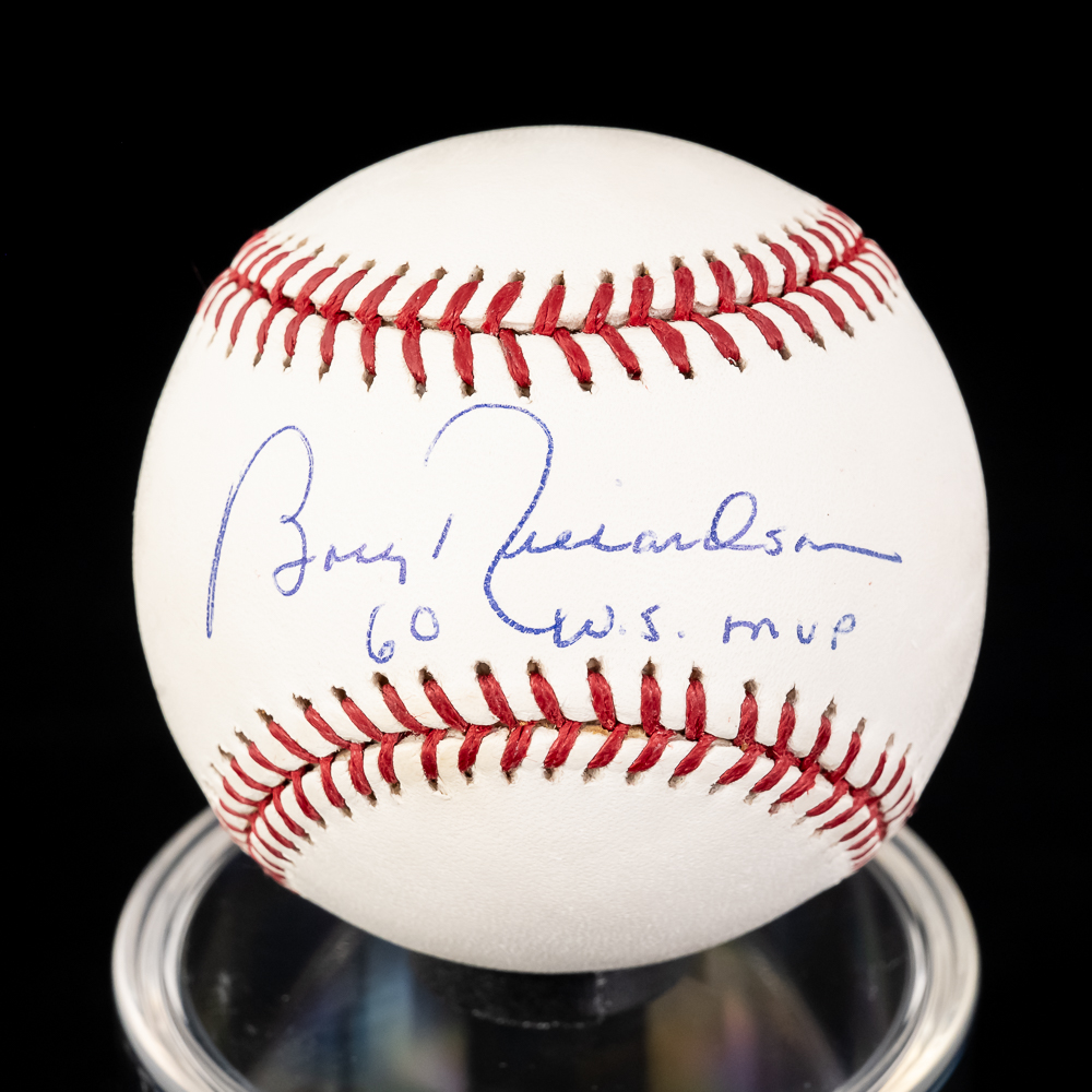 NYY Bobby Richardson & Al Downing Signed Baseballs