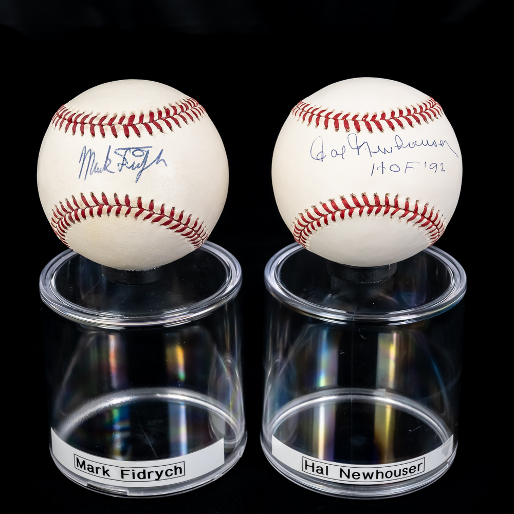 Hal Newhouser & Mark Fidrych Autographed Baseballs
