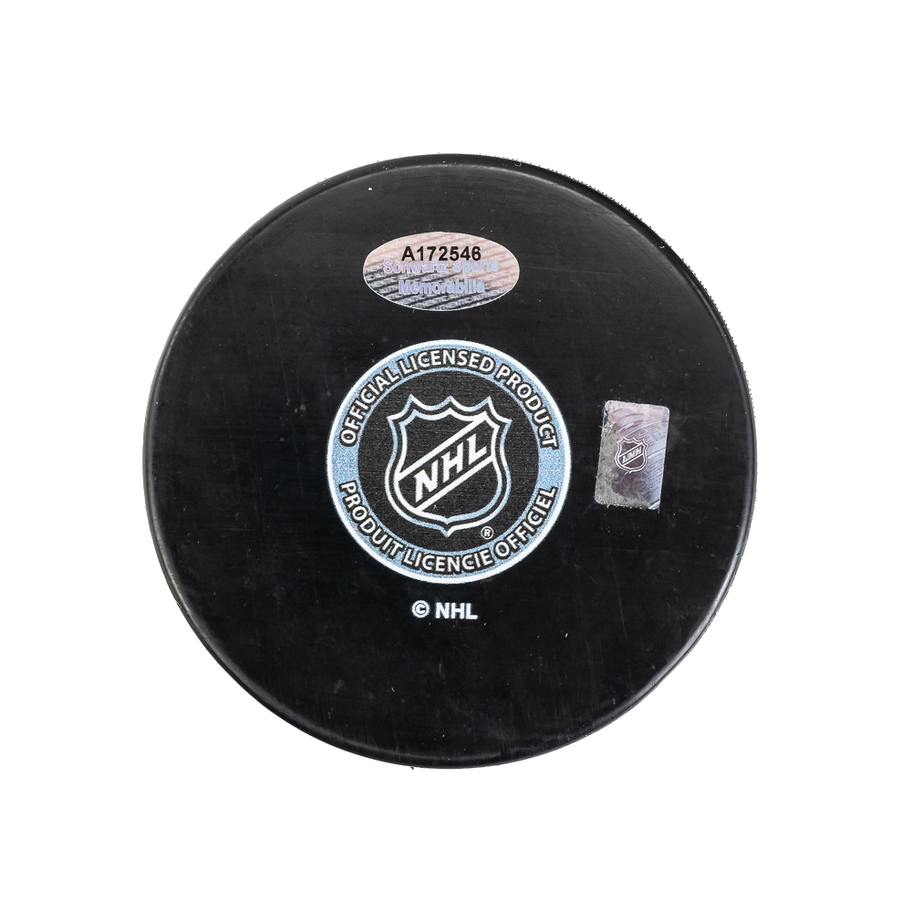 Chris Chelios Autographed Blackhawks NHL Puck wCOA