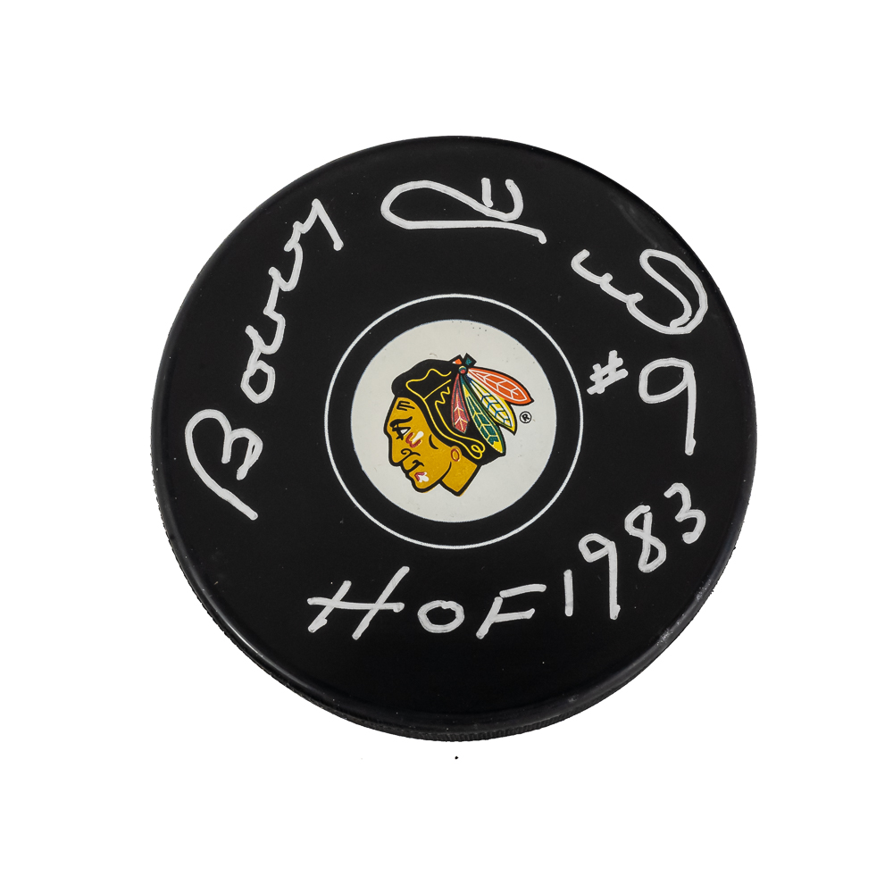 Bobby Hull Autographed Blackhawks NHL Puck w COA