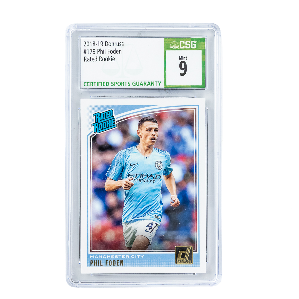 '18 Donruss Phil Foden RR CSG 9 & Messi Ronoldo+