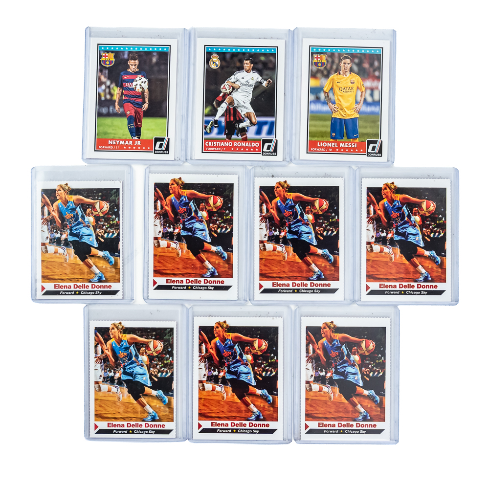 '18 Donruss Phil Foden RR CSG 9 & Messi Ronoldo+