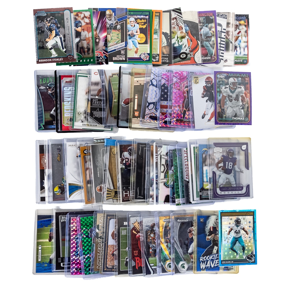 (56) NFL Card Assortment Relic Numbered Stars +