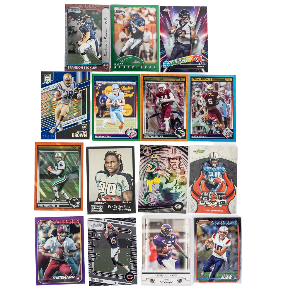 (56) NFL Card Assortment Relic Numbered Stars +