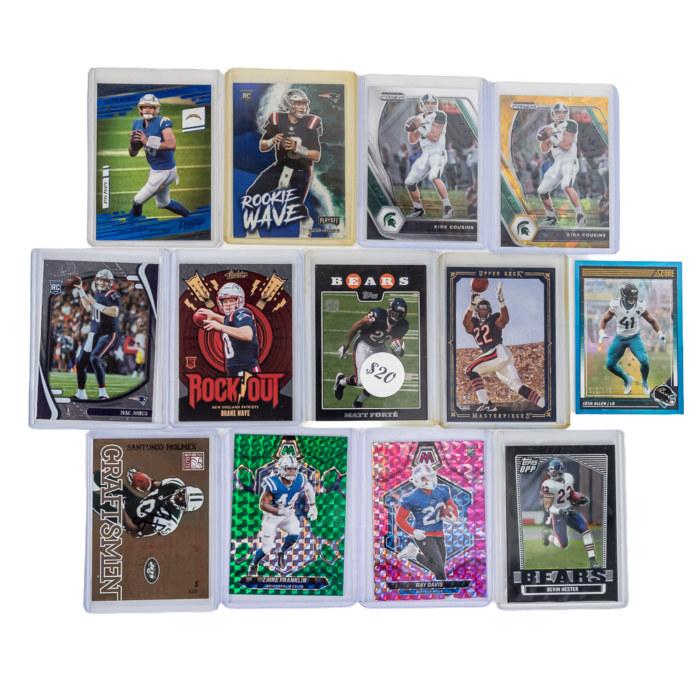 (56) NFL Card Assortment Relic Numbered Stars +