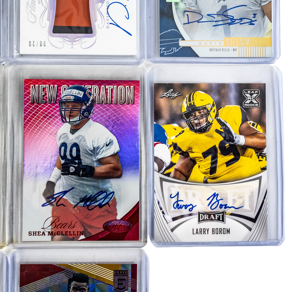 (9) NFL RC # AUTO Patch Football Cards Forte RPA+