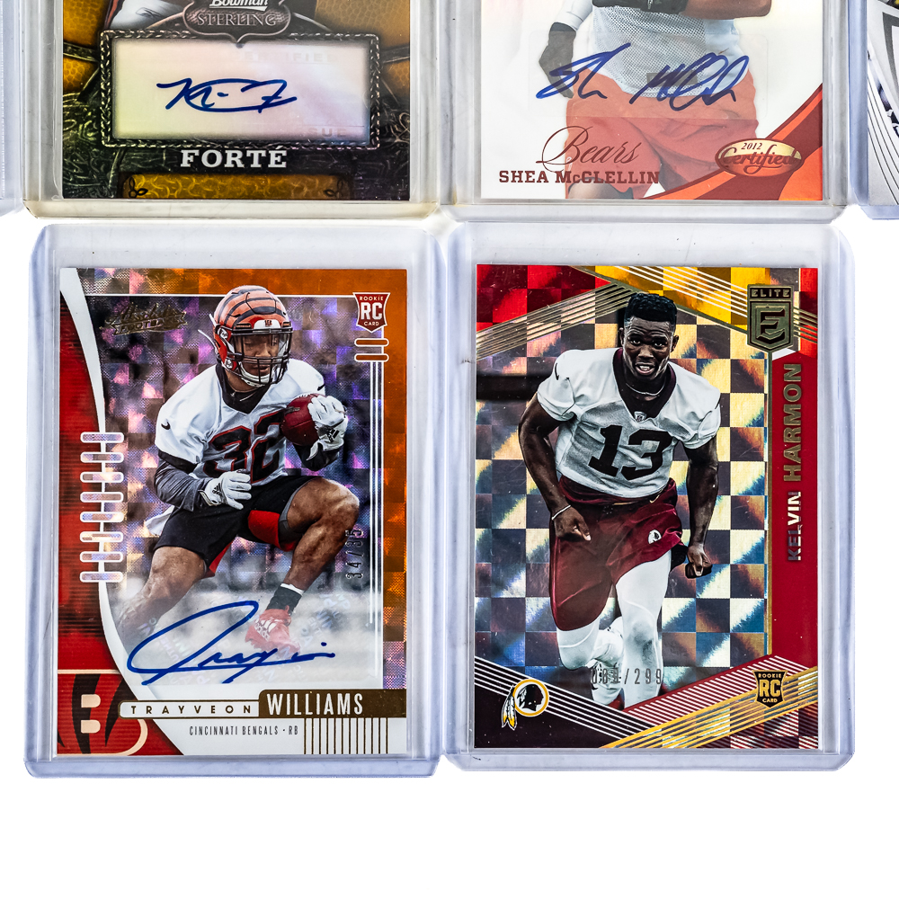 (9) NFL RC # AUTO Patch Football Cards Forte RPA+