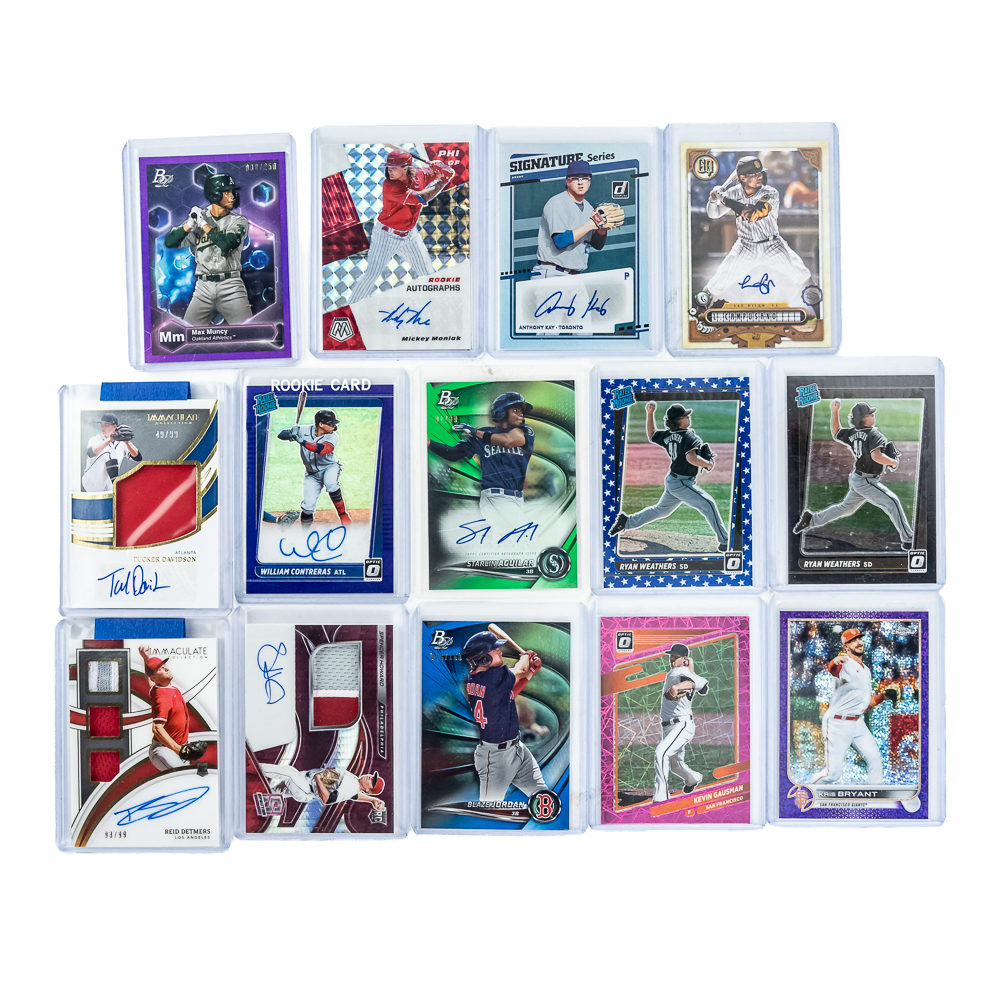 MLB RC Refractor #ed Auto Baseball Card Assortment
