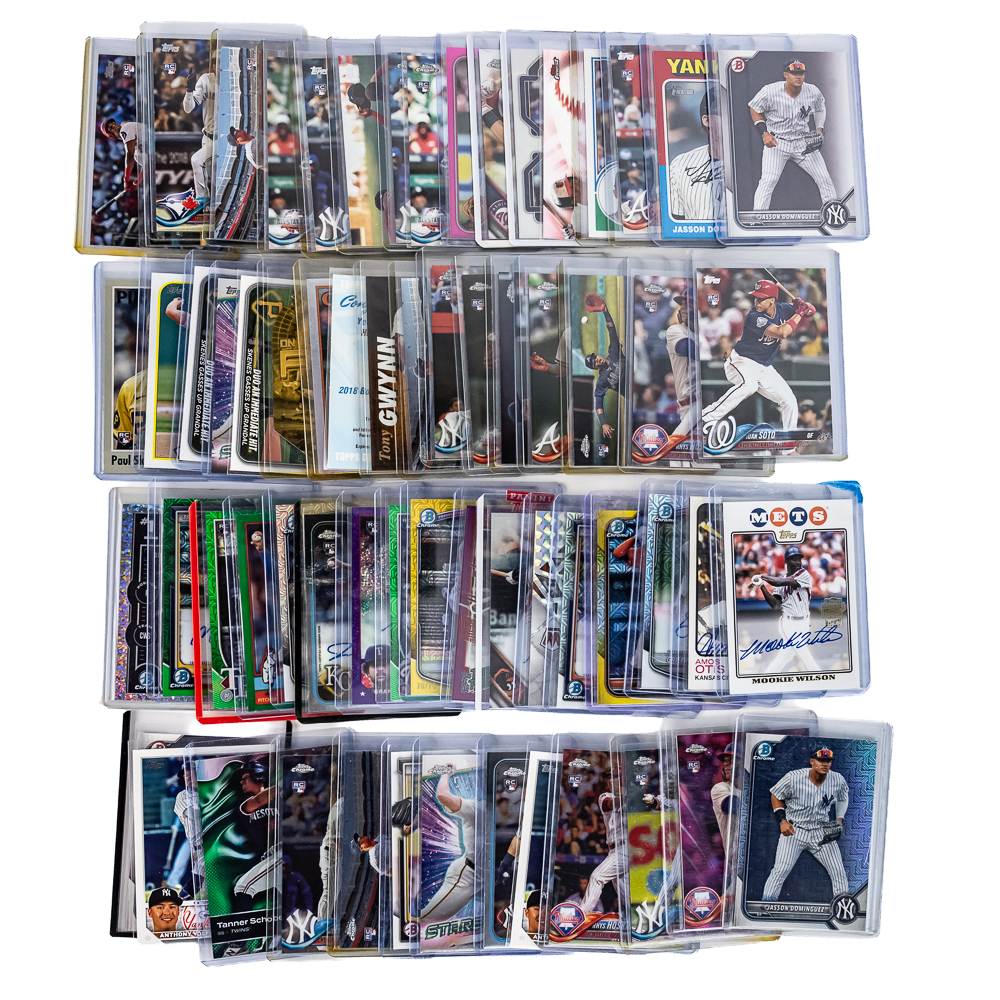 (67) MLB Sports Card Assortment Auto Numbered Star