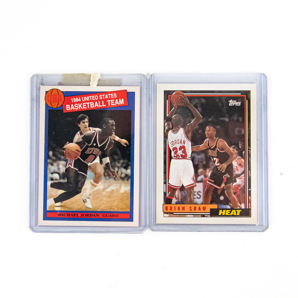 1984 USA Olympic Michael Jordan & (9) MJ NBA Cards