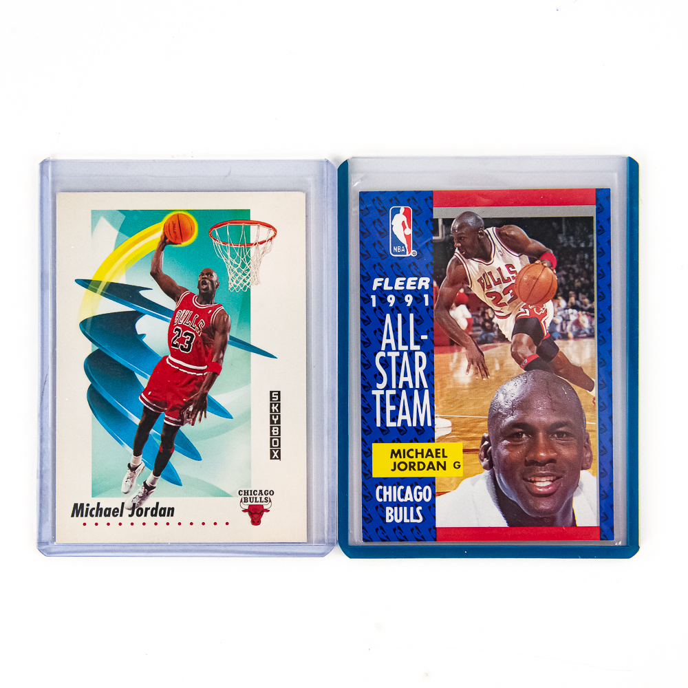 1984 USA Olympic Michael Jordan & (9) MJ NBA Cards