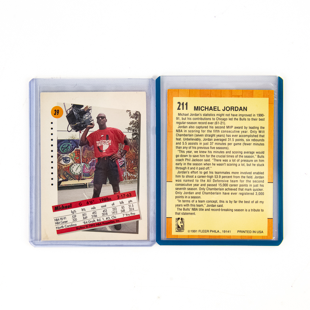 1984 USA Olympic Michael Jordan & (9) MJ NBA Cards
