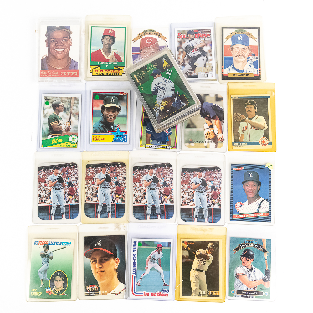 (60) RAW Vintage MLB Baseball Card Assortment RCs+
