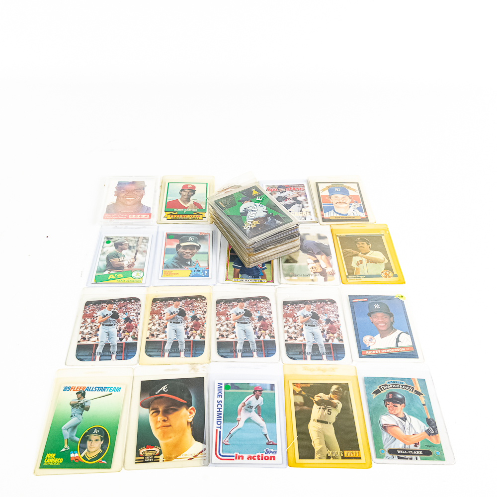 (60) RAW Vintage MLB Baseball Card Assortment RCs+
