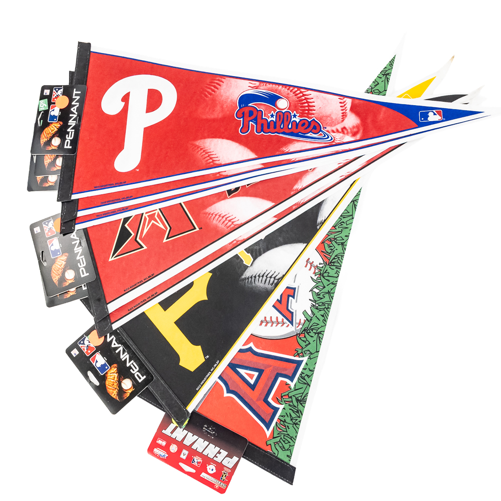 (95) NWT MLB Licensed Baseball Pennants Balls