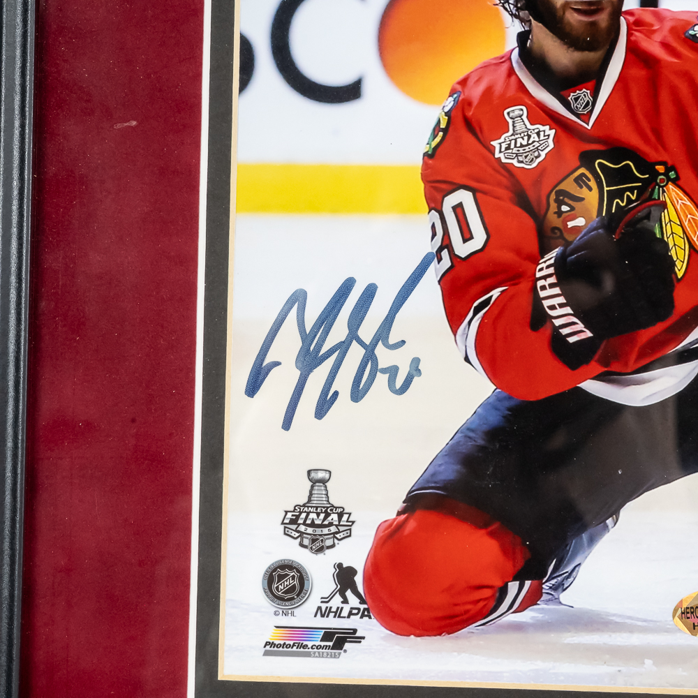 Framed Brandon Saad Autographed Photo w COA