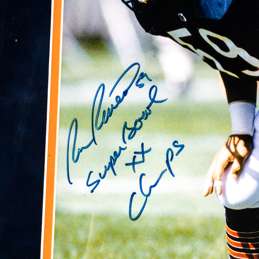 Framed Ron Rivera Autographed SB XX Print w Coa