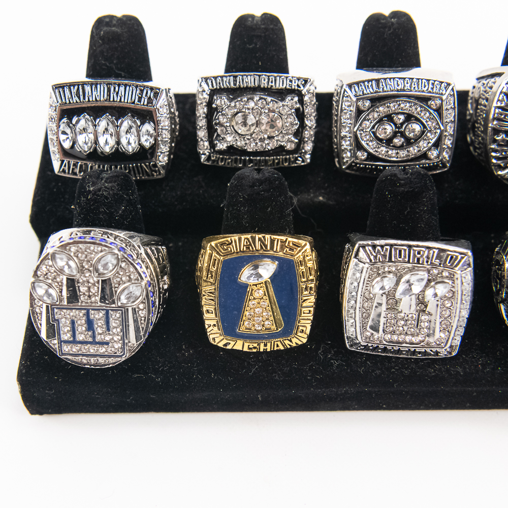 12 NY Giants Raiders Colts NFL Championship Rings