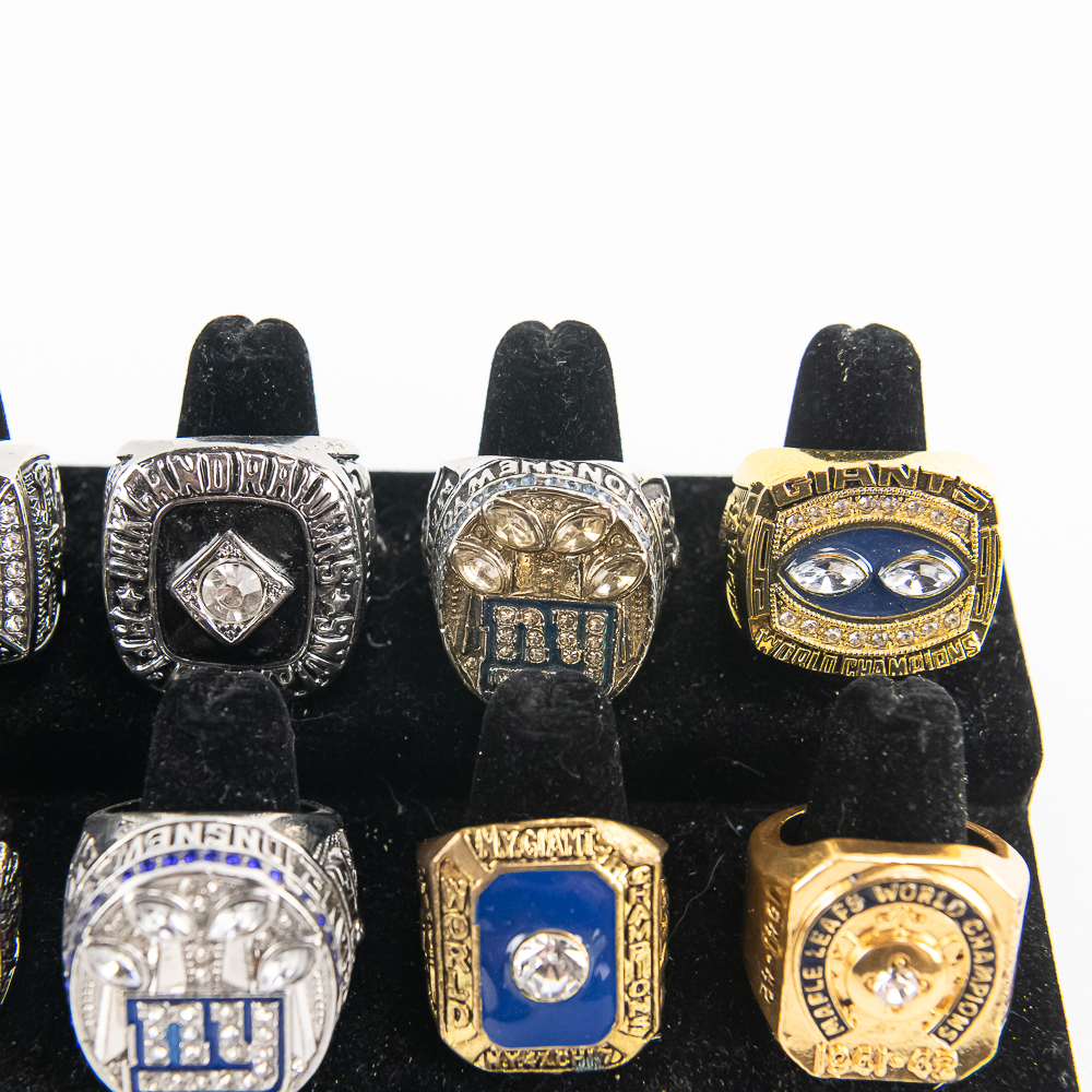 12 NY Giants Raiders Colts NFL Championship Rings