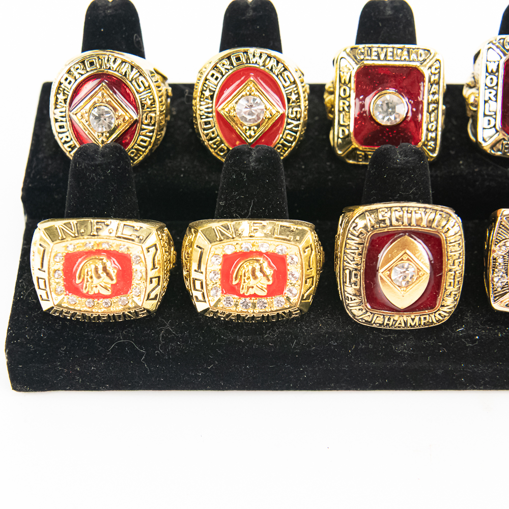 12 Browns Redskins Dolphins NFL Championship Rings