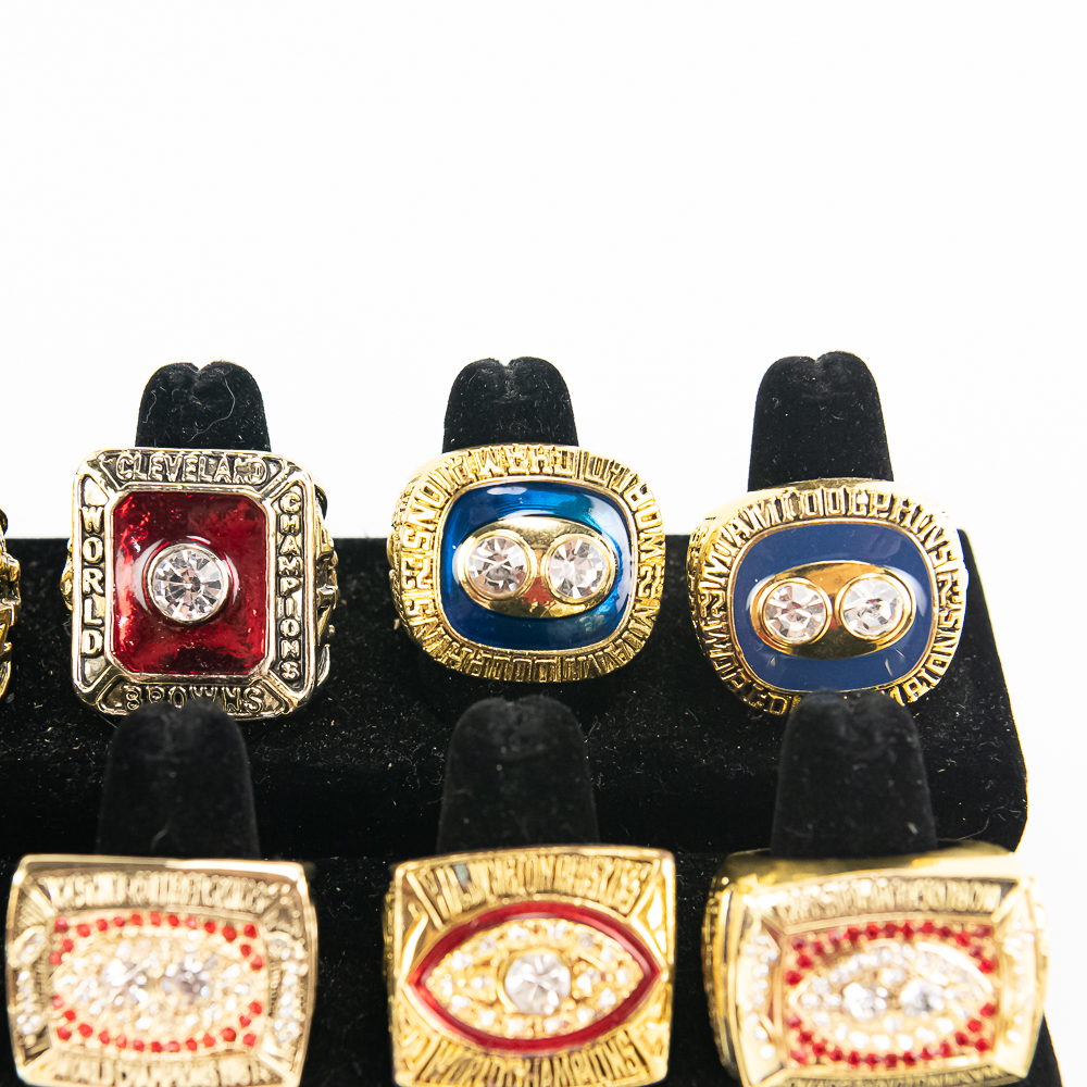 12 Browns Redskins Dolphins NFL Championship Rings