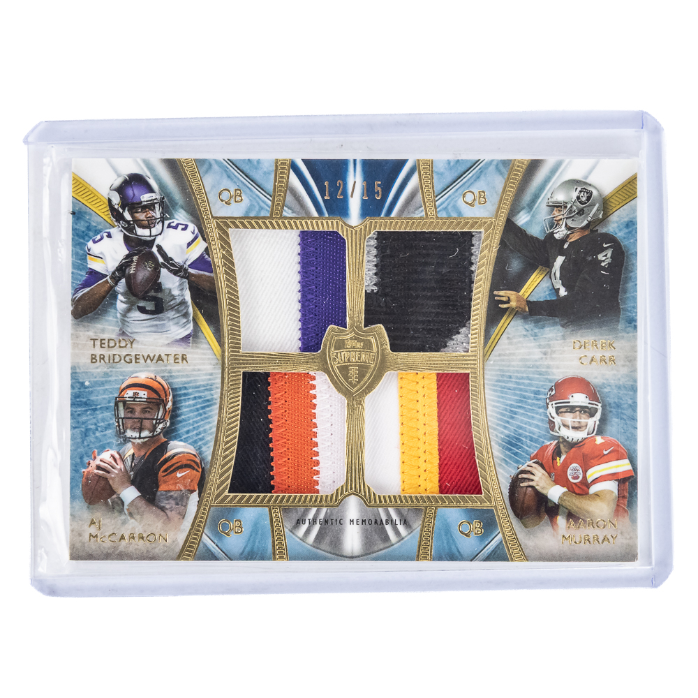 (4) NFL Combo Numbered Patch Relic Cards