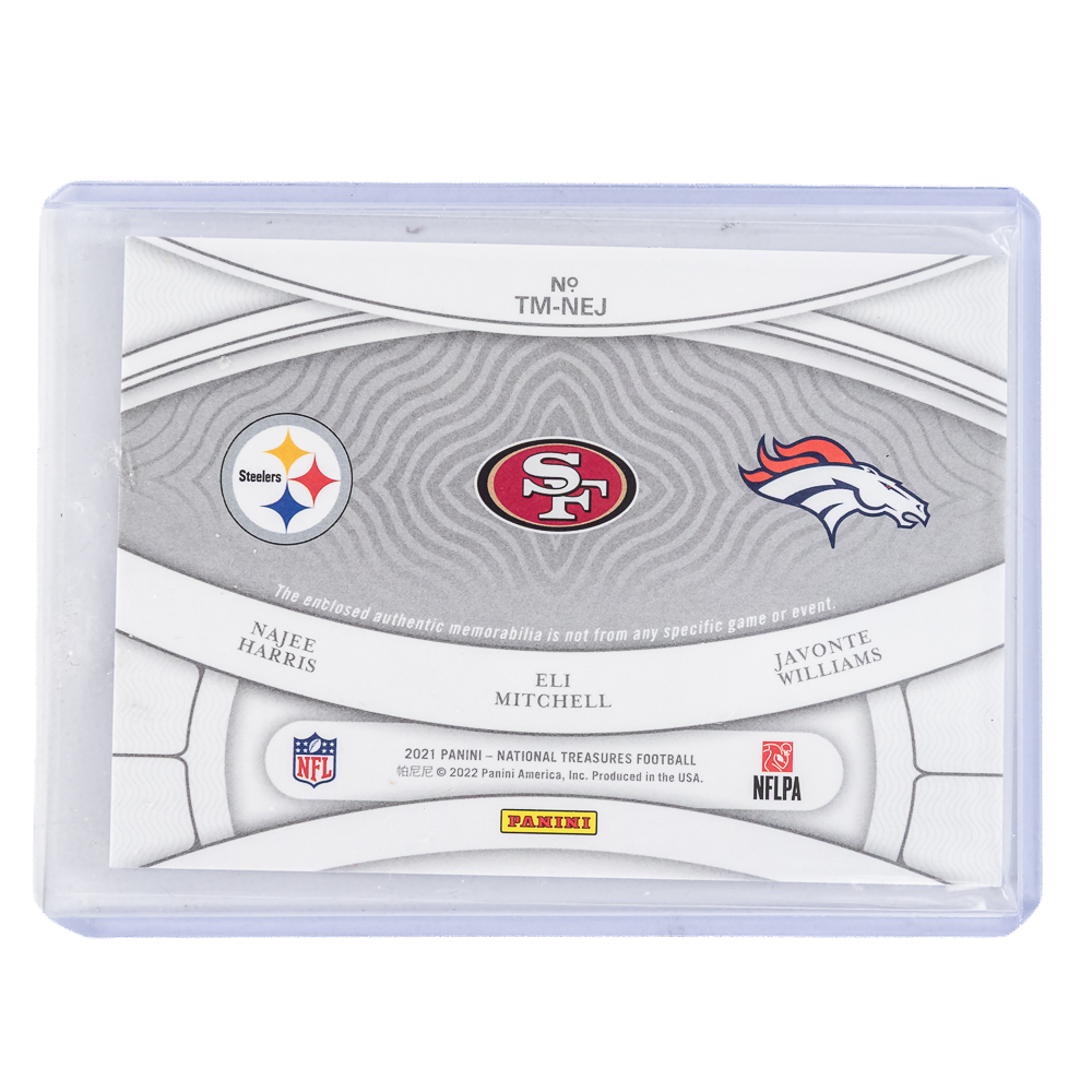 (4) NFL Combo Numbered Patch Relic Cards