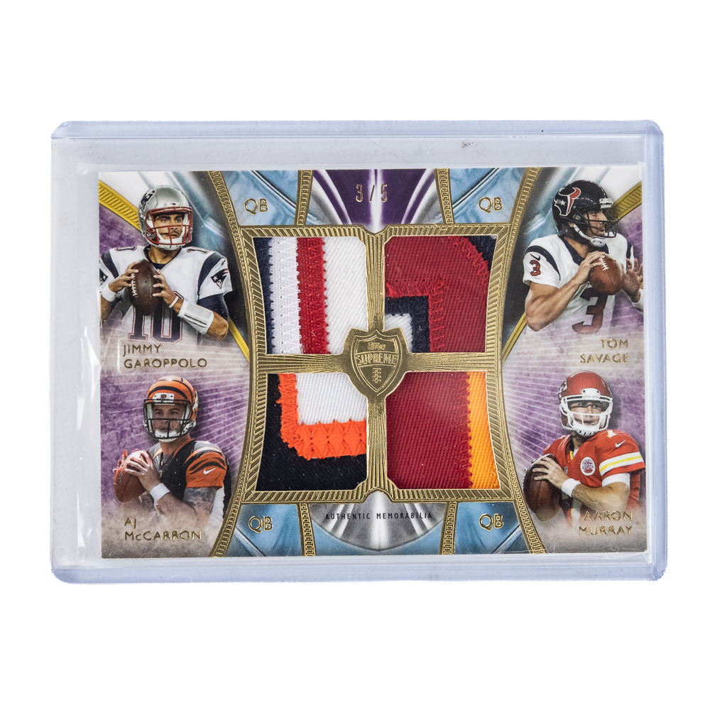 (4) NFL Combo Numbered Patch Relic Cards