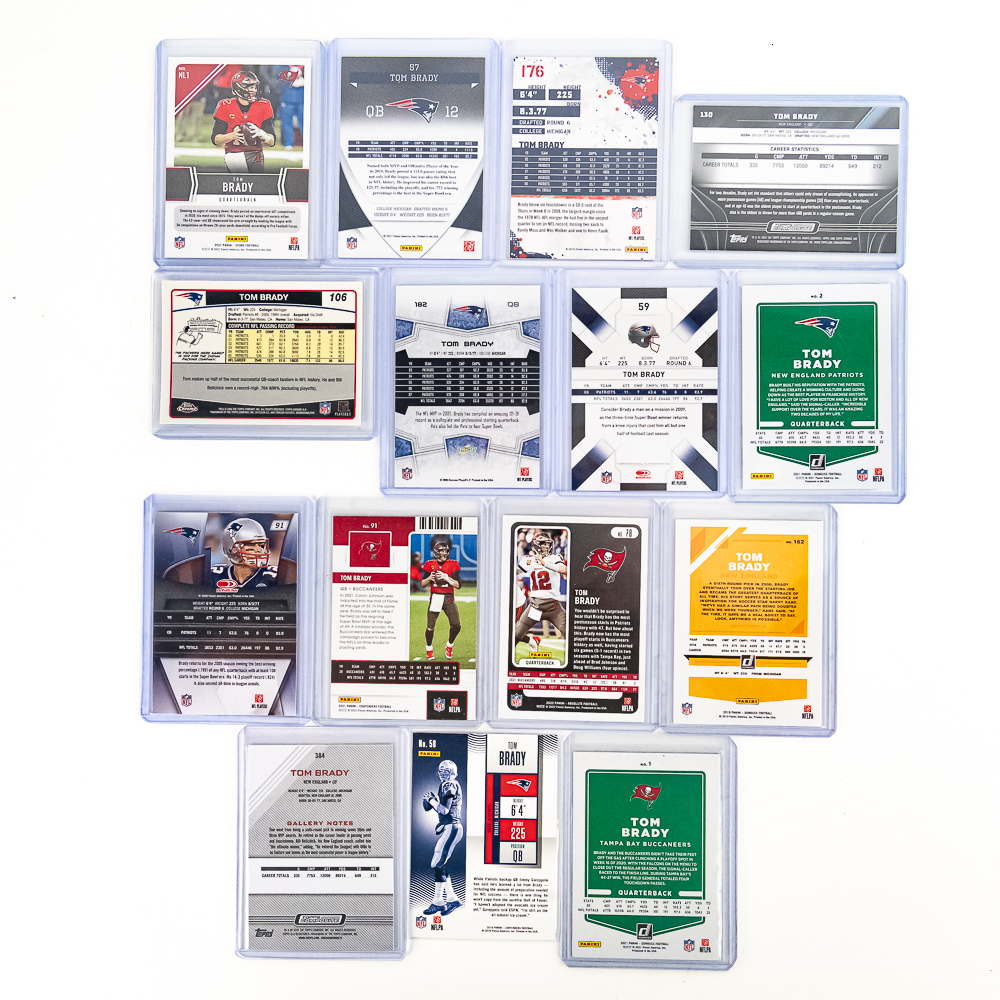 Collection of (15) Assorted Tom Brady NFL Cards