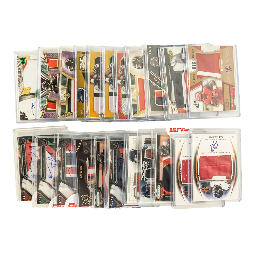 (22) Ka'Deem Carey /5 /10 /15+ Rookie Patch Autos