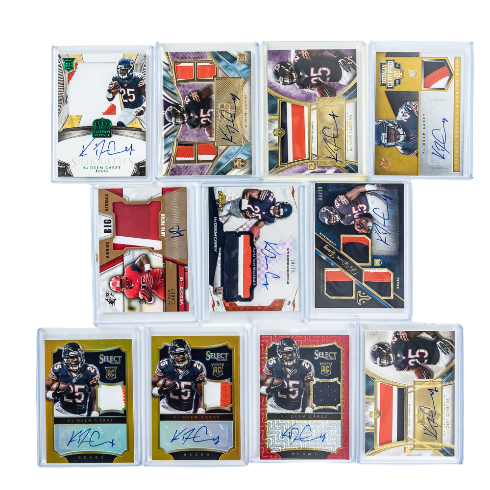 (22) Ka'Deem Carey /5 /10 /15+ Rookie Patch Autos